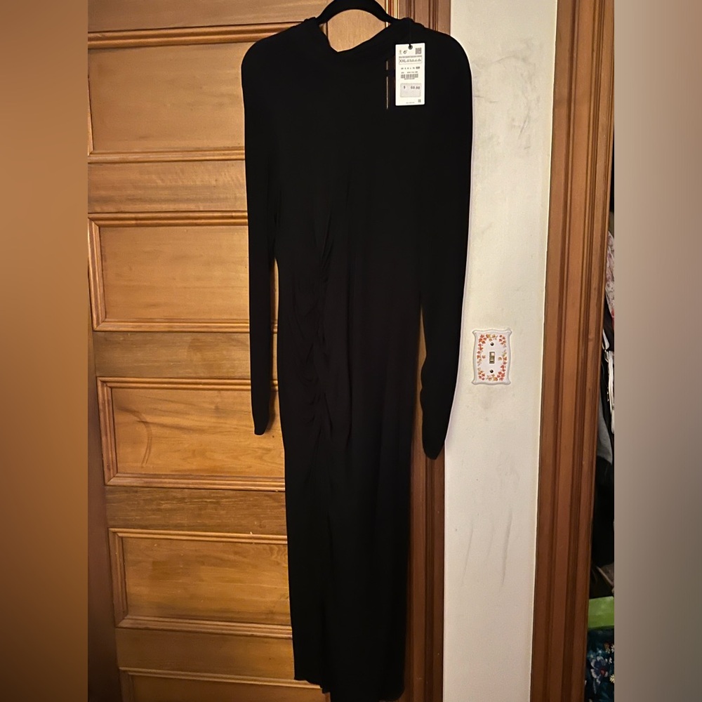 Zara black long sleeve dress